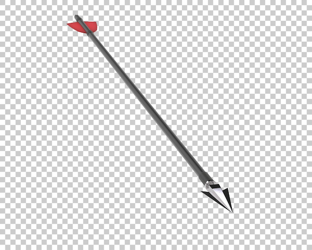 PSD freccia di prua su sfondo trasparente 3d rendering illustrazione