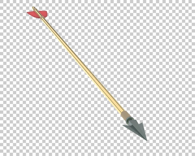 PSD bow arrow on transparent background 3d rendering illustration