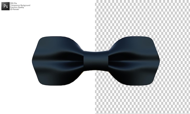 PSD bow tie 3d design isolated on white