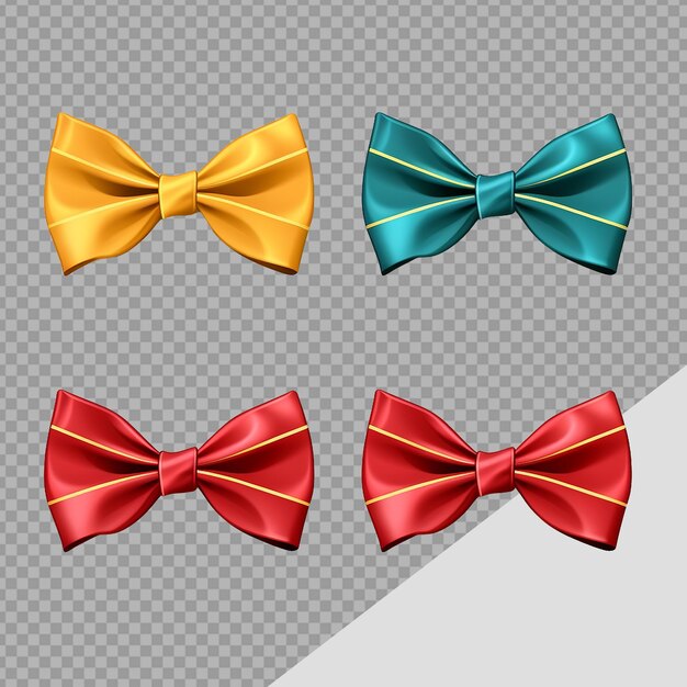 PSD bow tie ribbon png isolated on transparent background