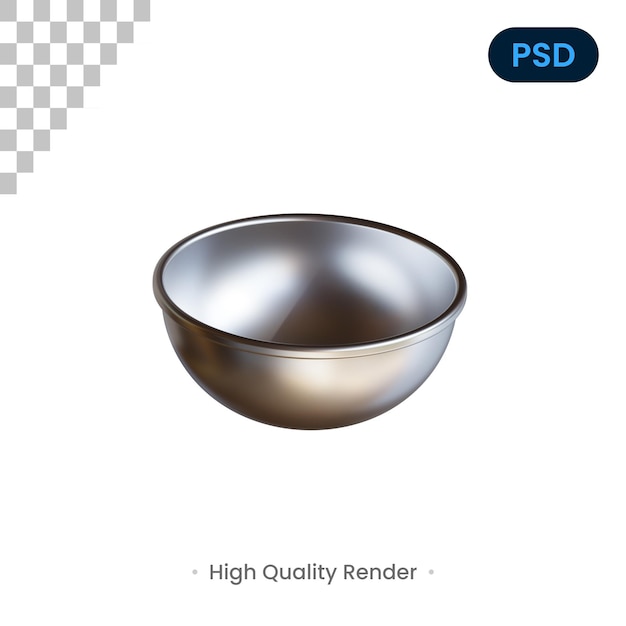 bowl 3d render illustration premium psd