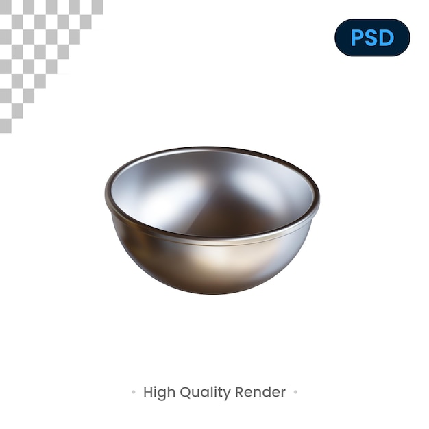 PSD bowl 3d render illustration premium psd