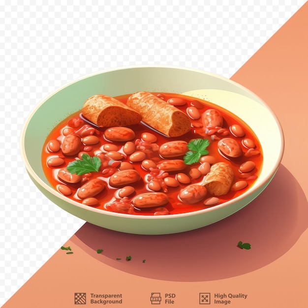 Una ciotola di fagioli con l'immagine di fagioli e un pomodoro.