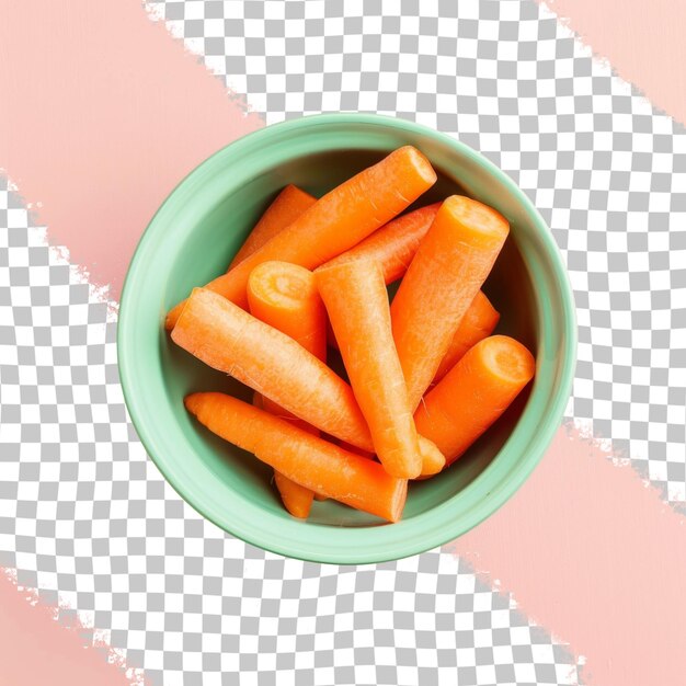 PSD a bowl of carrots that is green and has the word carrots on it