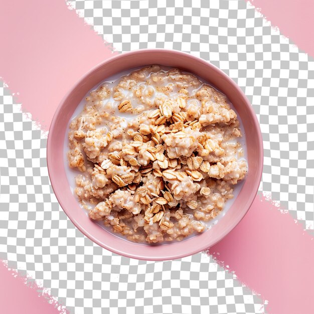 PSD a bowl of cereal with a pink handle and a pink handle