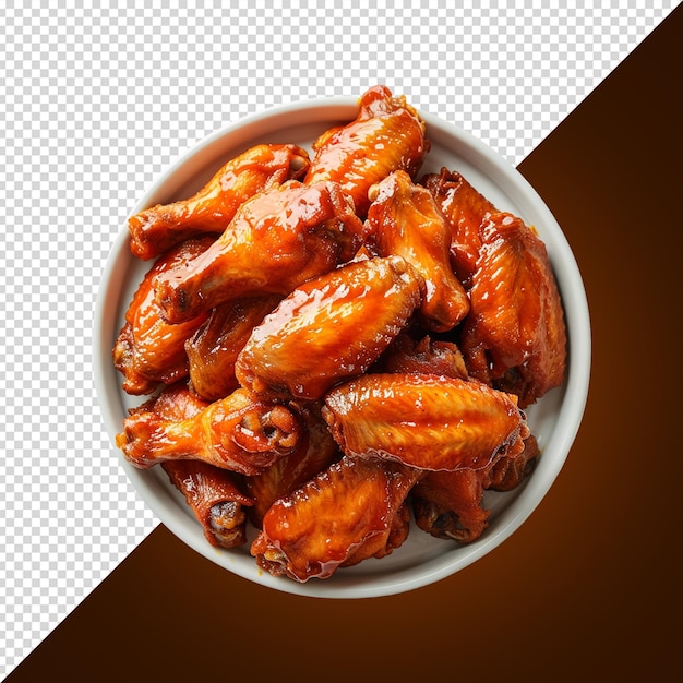 PSD a bowl of chicken wings with a white bowl of chicken wings