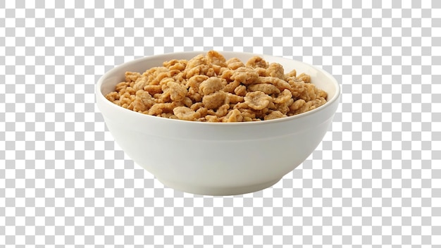 PSD bowl of cornflakes isolated on transparent background