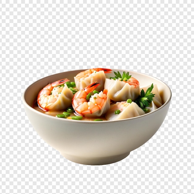 PSD bowl of dumplings or momos png isolated on transparent background
