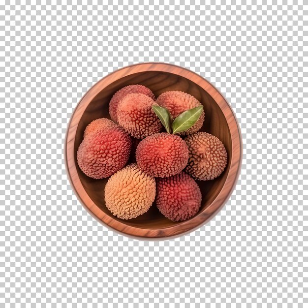 PSD a bowl of durian isolated on transparent background