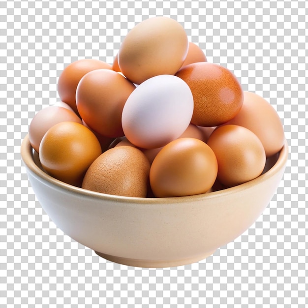 Чашка яиц на прозрачном фоне