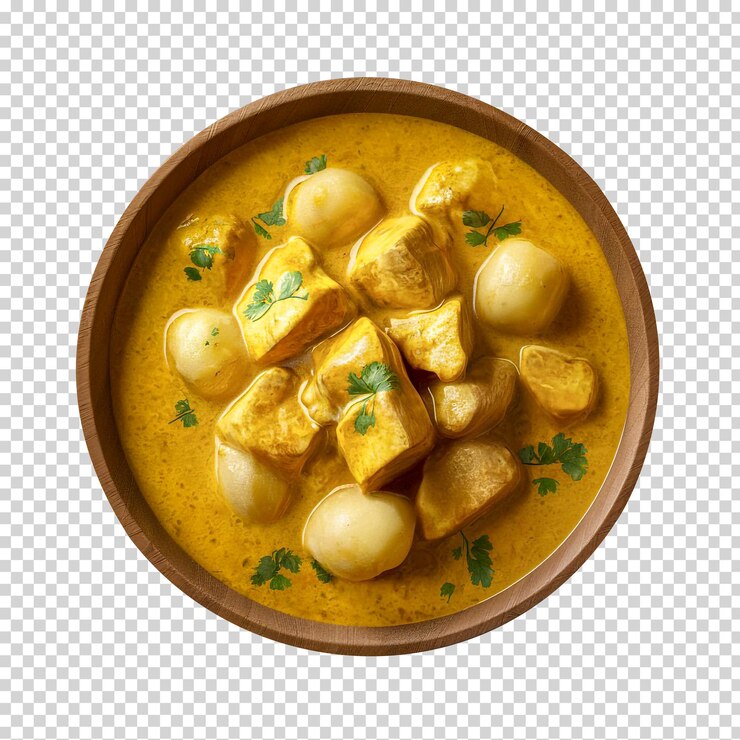PSD 一碗肉丸和土豆的食物
