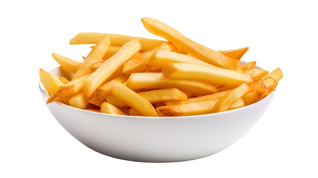 Bowl of french fries Isolated on transparent background