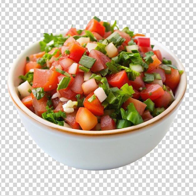 PSD a bowl of fresh vegetables and herbs on transparent background