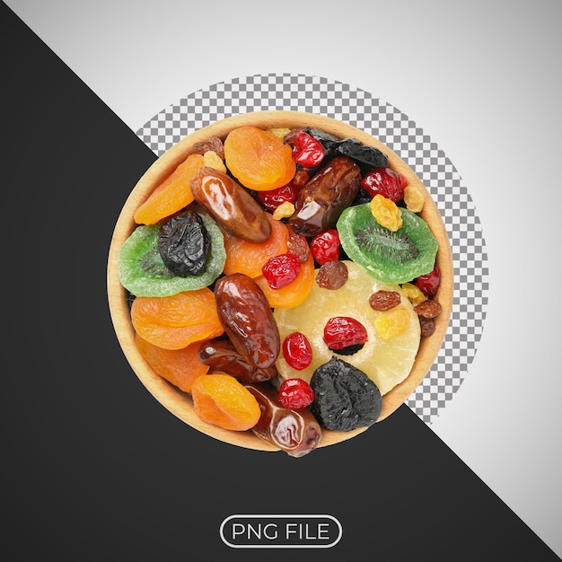 a bowl of fruit and nuts with a black background with a web page that says pint