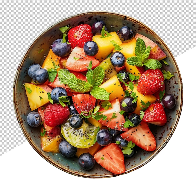 PSD a bowl of fruit with a fruit salad on it