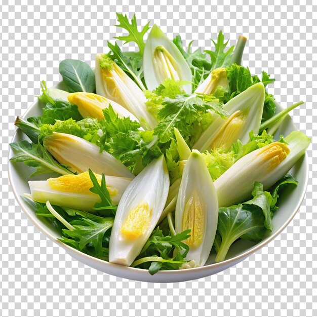 PSD a bowl of green lettuce heads on transparent background