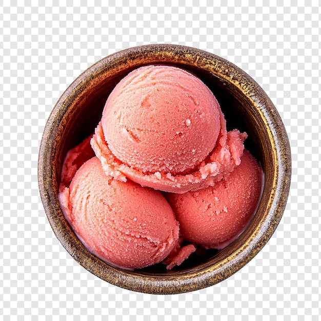 a bowl of ice cream with ice cream in it