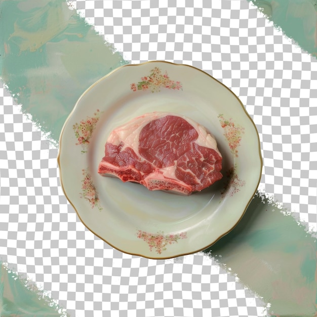 PSD a bowl of meat is shown on a checkered tablecloth