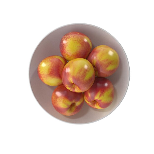 Bowl of Fresh Ripe Nectarines A Close-Up Still Life