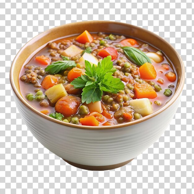 PSD 透明な背景に隔離された野菜スープ