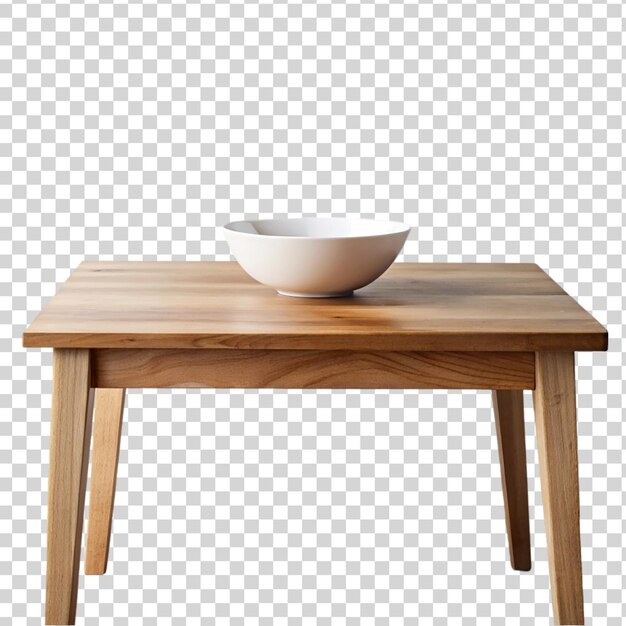 PSD bowl on table on transparent background