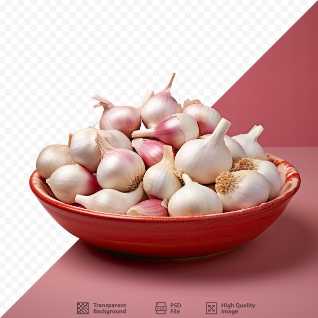 A bowl of onions with a red background with a red background.