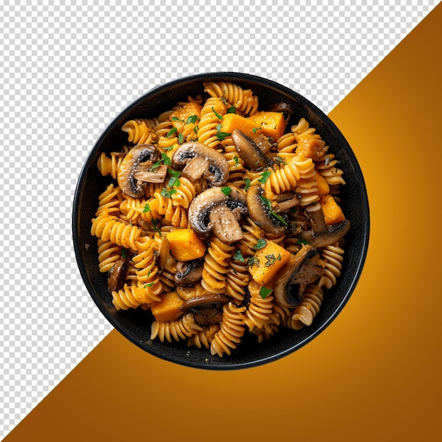 PSD a bowl of pasta with a black rim