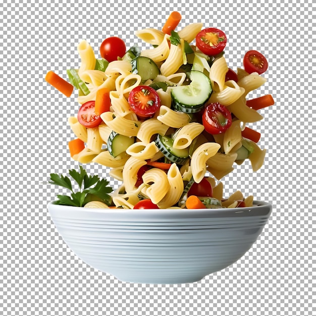 a bowl of pasta with a toy plane on it