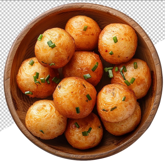 PSD a bowl of potatoes with a white background with a white background
