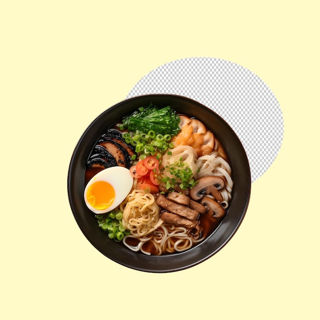 A bowl of ramen with a fried egg on it