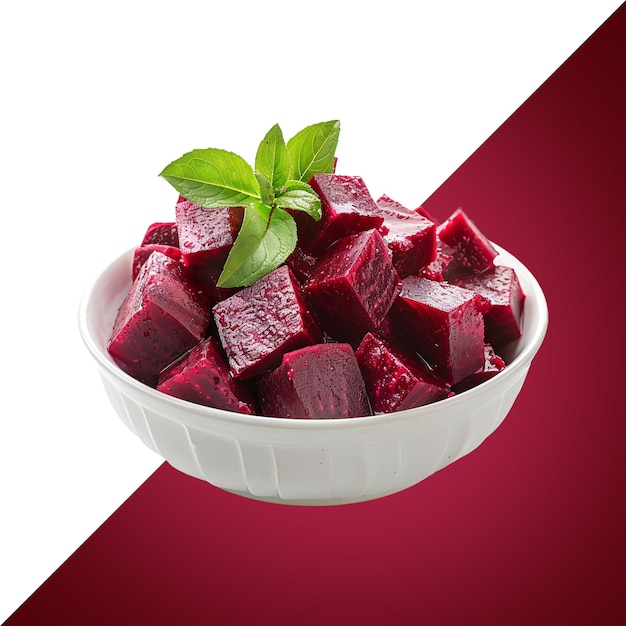 миска красных свеклов с белым фоном и красным фоном
