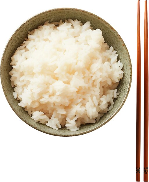 PSD bowl of rice with chopsticks