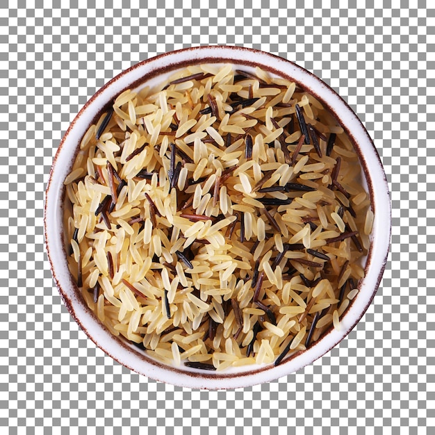 Bowl of rice with transparent background