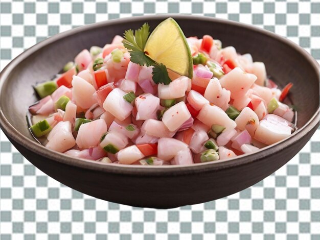 PSD bowl of russian vegetable salad png