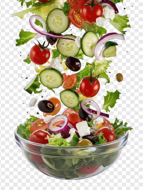 PSD a bowl of salad with a salad in it