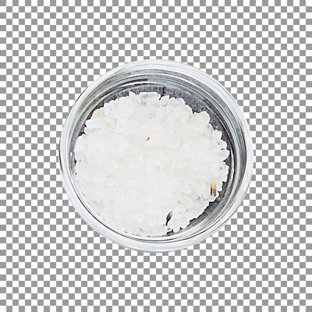 PSD bowl of salt isolated on transparent background