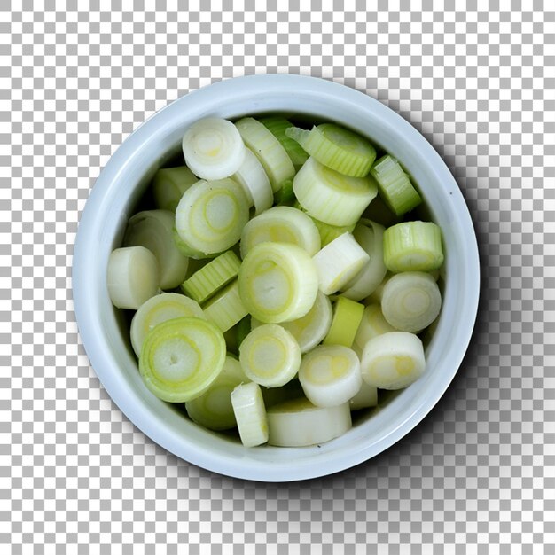 a bowl of sliced green onions showcasing their vibrant colors and fresh appearance ideal for culinary use
