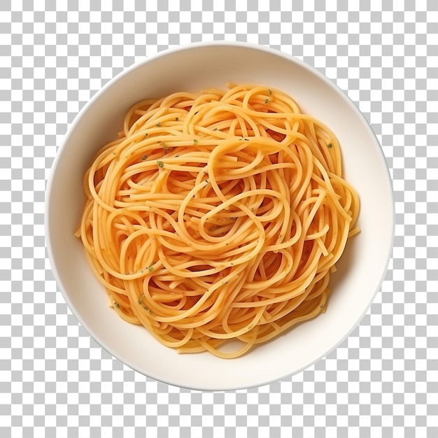 PSD bowl of tasty spaghetti on transparent background