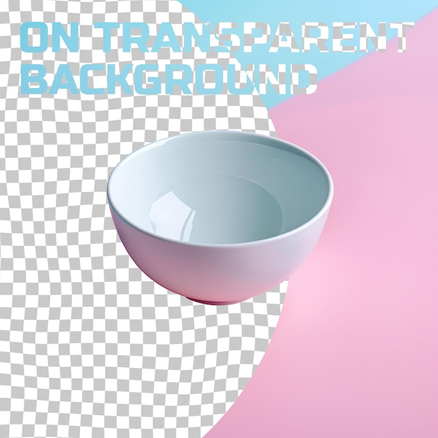 PSD a bowl of water is sitting on a pink and blue background