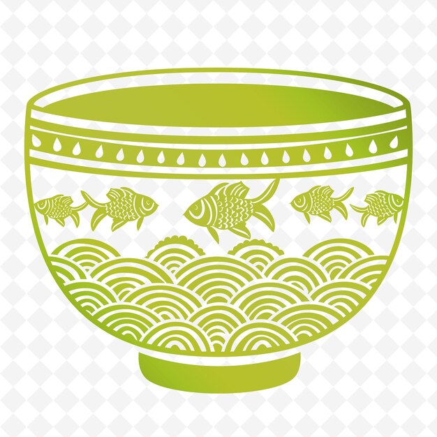 A bowl with fish swimming in it and a fish swimming in the water