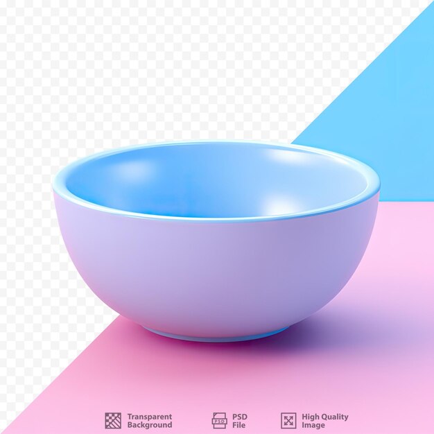 PSD a bowl with a purple and pink background and the words 