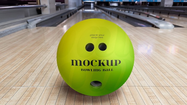 Bowling ball mockup psd template