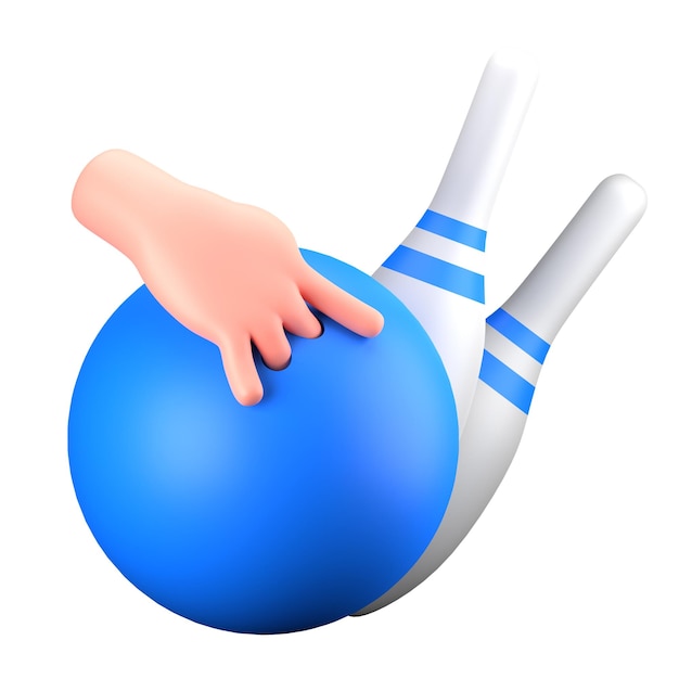 PSD bowling hand gesture sports hobby