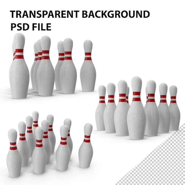 PSD bowling pins png