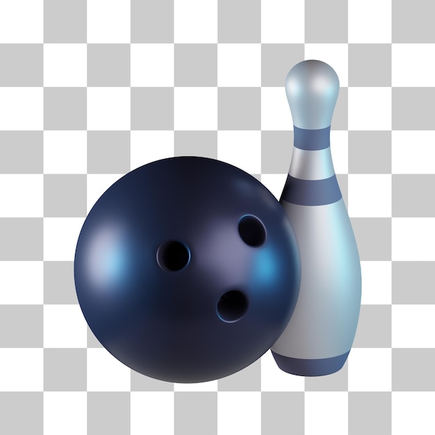 PSD bowlingbal apparatuur 3d pictogram
