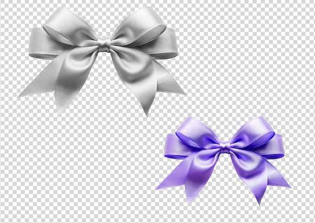 Bows And Ribbons On Isolated Background