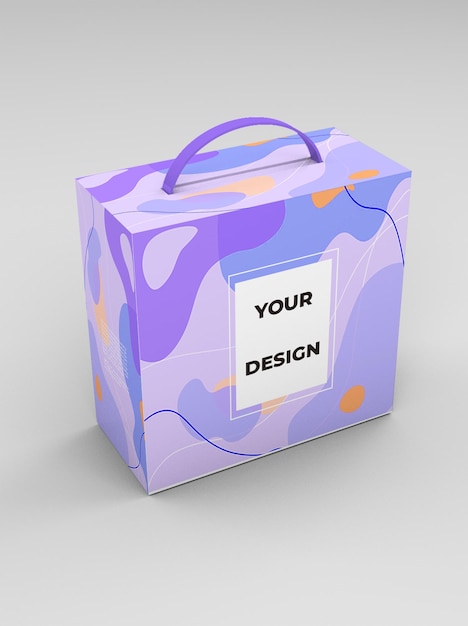 Box bag mockup design