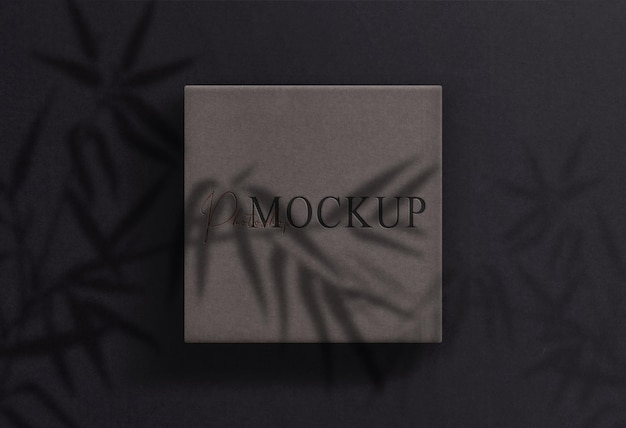 Box embossed mockup