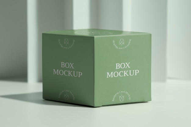 PSD box en sokkel mockup-ontwerp