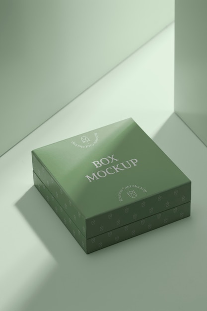 PSD box en sokkel mockup-ontwerp